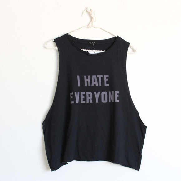 Brandy Melville Tops - NWT Brandy Melville I Hate Everyone Tank Top